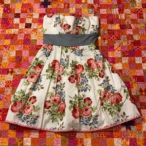 Springtime strapless dress